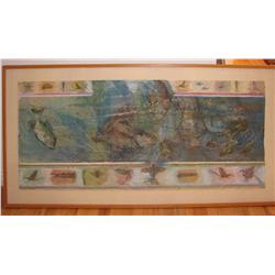 Barbara Wasserman ptg. on paper Fish Series #9