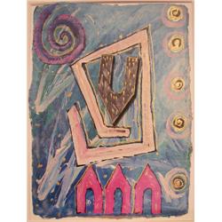 Barbara Wells House drawing and Collage