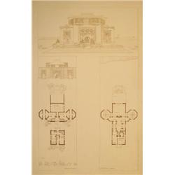 Frank Lloyd Wright Wasmuth print, Plate II
