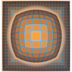 Victor Vasarely orig serigraph Vega Pok