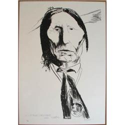 Leonard Baskin, Wolf Robe, orig Litho