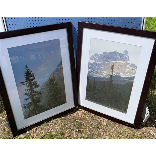 Jasper park Lodge Decor- Framed Mountain Landscape Photographs