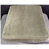 Image 2 : Green Loveseat Sofa Bed with Fold-Out Mattress- Jasper Park Lodge Custom Made