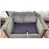 Image 3 : Green Loveseat Sofa Bed with Fold-Out Mattress- Jasper Park Lodge Custom Made