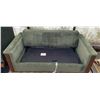 Image 2 : Jasper Park Lodge Custom Made- Green Upholstered Sofa Bed with Mattress