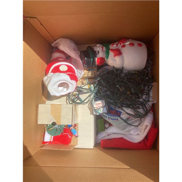 Christmas Decorations With Blow Mold Snowman
