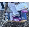 Image 1 : Box Lot of Light Bulbs, Light Fixture, and Door Handle Set