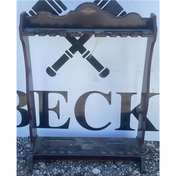 Brunswick Wood Billiard Cue Rack
