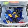 Image 7 : Plastic Storage Drawers with Mixed Tools, Clamps, and Art Supplies