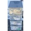 Image 1 : Plastic Storage Drawers With Assorted Gloves Hardware And Supplies