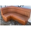 Image 2 : L-Shaped Brown Vinyl Diner Booth Bench Seating