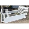 Image 1 : White Wood Crib With Mattress And Support Grid