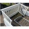 Image 3 : White Wood Crib With Mattress And Support Grid