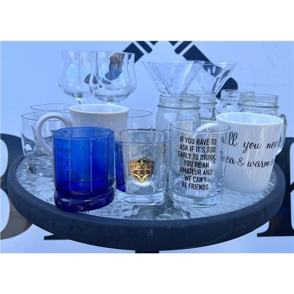 Drinkware: Glasses, Mugs, Mason Jars, Shot Glasses
