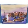 Image 1 : Original Harbour Scene Acrylic Painting on Canvas