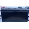 Image 1 : Black Faux Leather Storage Ottoman Bench