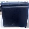 Image 3 : Black Faux Leather Storage Ottoman Bench
