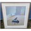 Image 1 : Framed Painting with Piano and Window, Royal Gallery Stamped