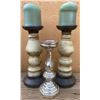 Image 1 : 3 Candle Holders with Candles