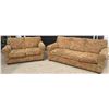 Image 1 : Floral Upholstered Sofa and Loveseat Set