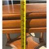 Image 11 : Wooden Dining Table With Six Red Upholstered Chairs