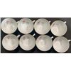 Image 4 : Eight-Piece Fine China Tea Cup and Saucer Set, Floral Motif