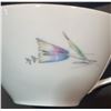 Image 6 : Eight-Piece Fine China Tea Cup and Saucer Set, Floral Motif