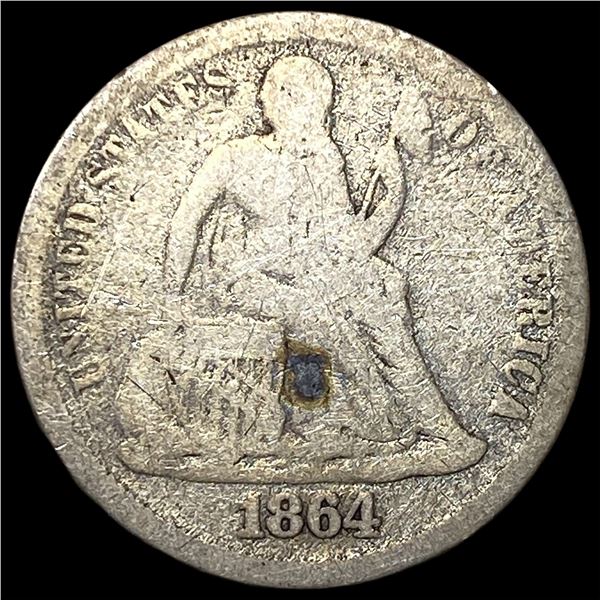 1864-S Seated Liberty Dime NICELY CIRCULATED