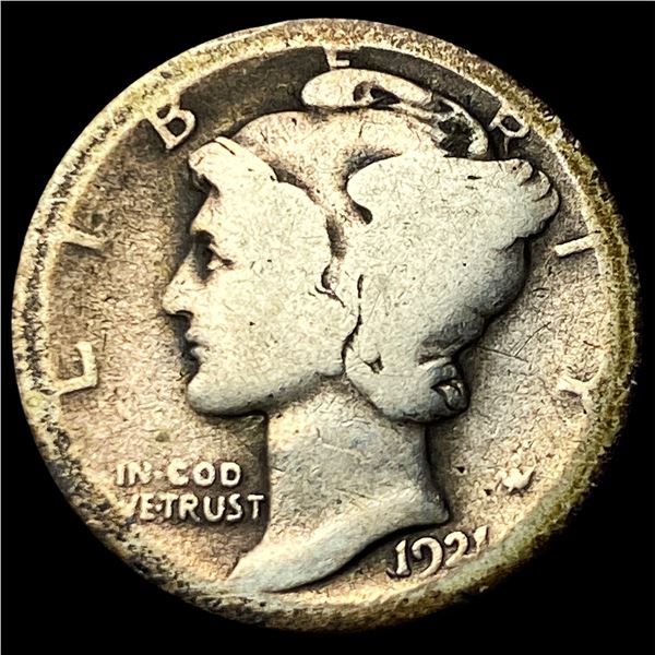1921 Silver Mercury Dime NICELY CIRCULATED