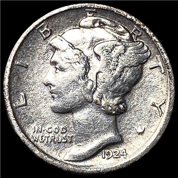 1924-D Silver Mercury Dime CLOSELY  UNCIRCULATED