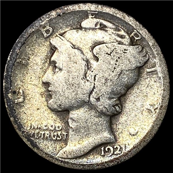 1921 Silver Mercury Dime NICELY CIRCULATED