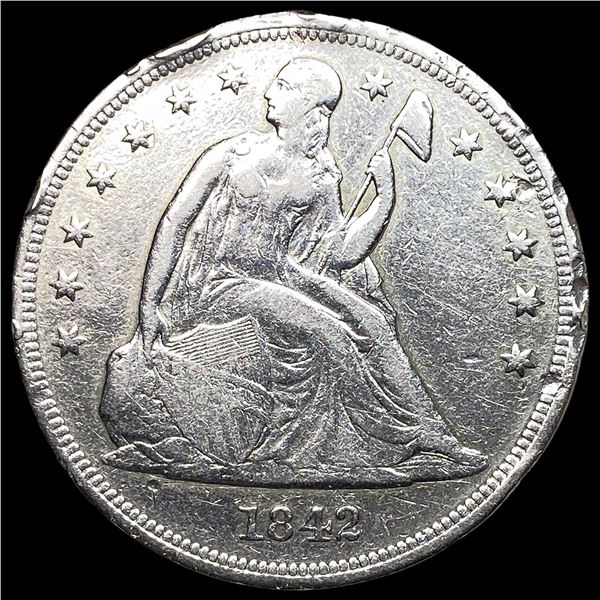 1842 Silver Seated Liberty Dollar HIGH GRADE