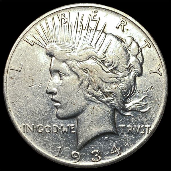 1934-S Peace Silver Dollar NEARLY  UNCIRCULATED