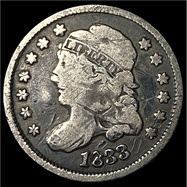 1833 Capped Bust Half Dime LIGHTLY CIRCULATED
