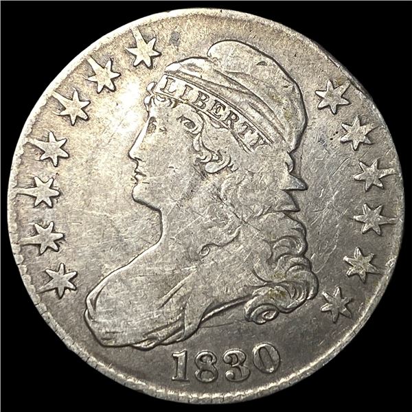 1830 Capped Bust Half Dollar LIGHTLY CIRCULATED