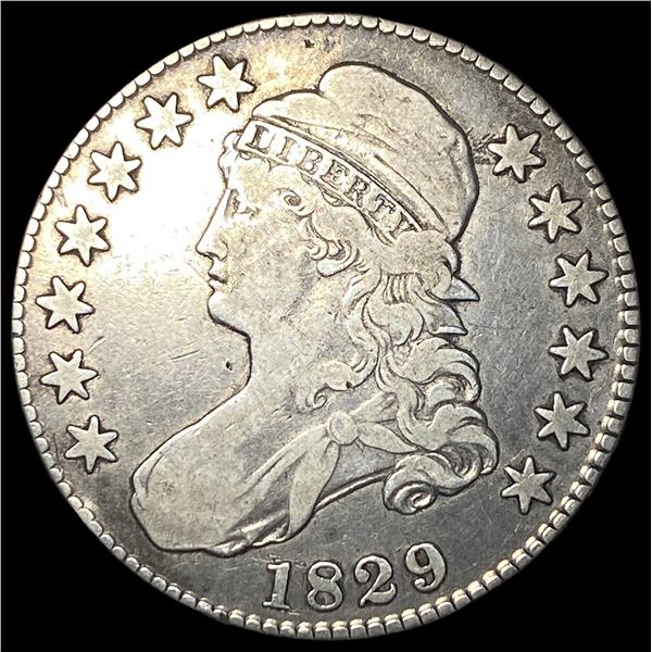 1829 Capped Bust Half Dollar LIGHTLY CIRCULATED