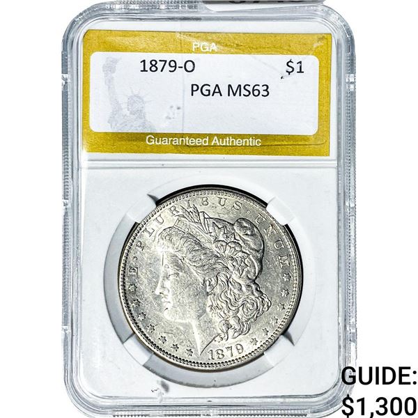 1879-O Morgan Silver Dollar PGA MS63