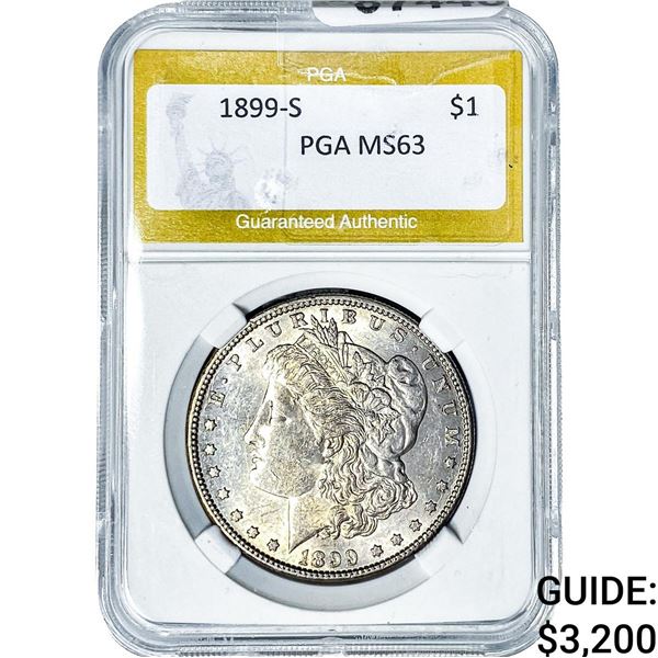 1899-S Morgan Silver Dollar PGA MS63
