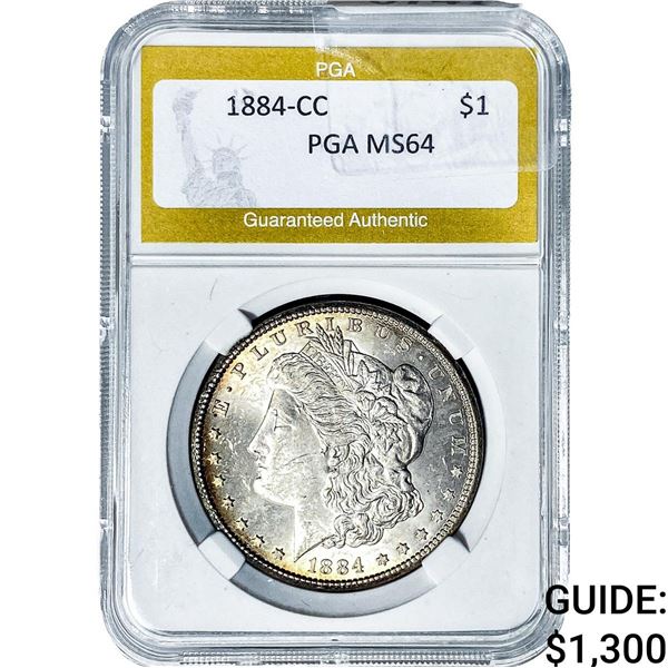 1884-CC Morgan Silver Dollar PGA MS64