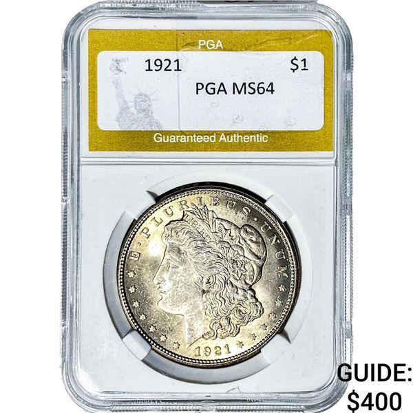 1921 Morgan Silver Dollar PGA MS64