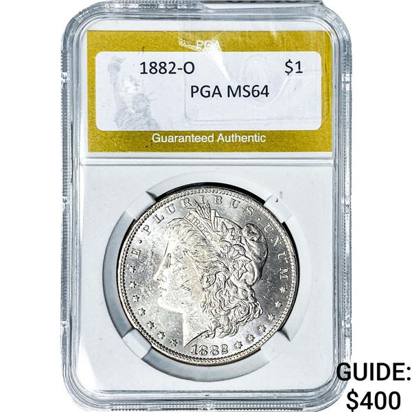 1882-O Morgan Silver Dollar PGA MS64