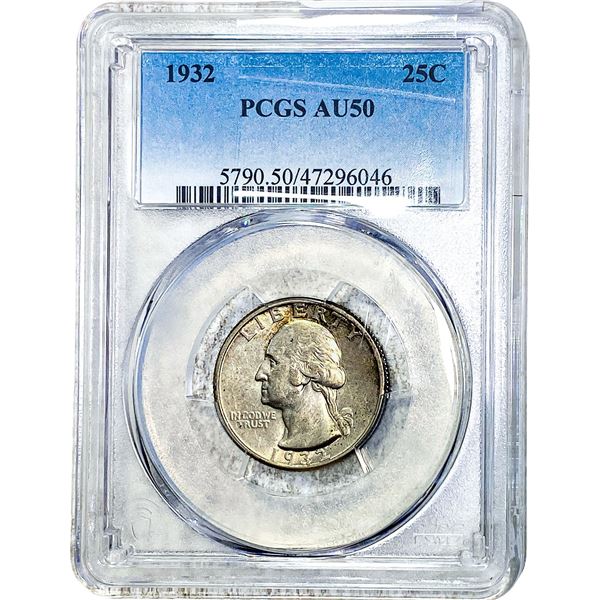 1932 Washington Silver Quarter PCGS AU50
