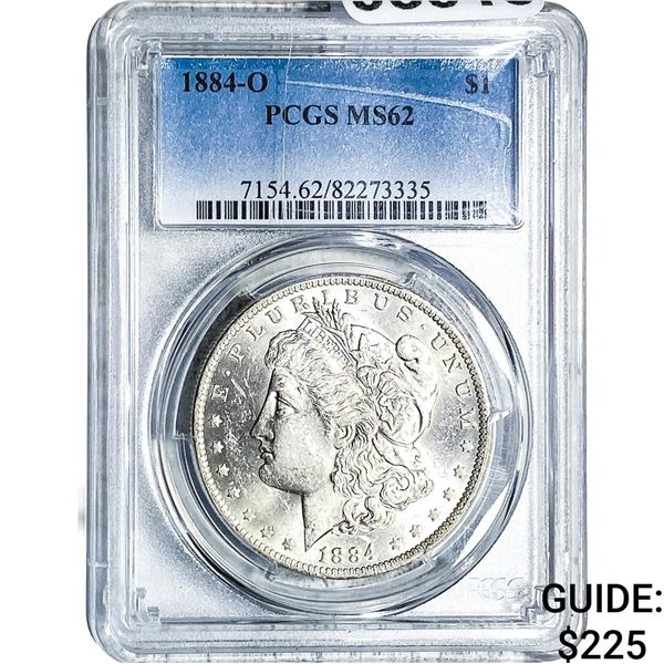 1884-O Morgan Silver Dollar PCGS MS62