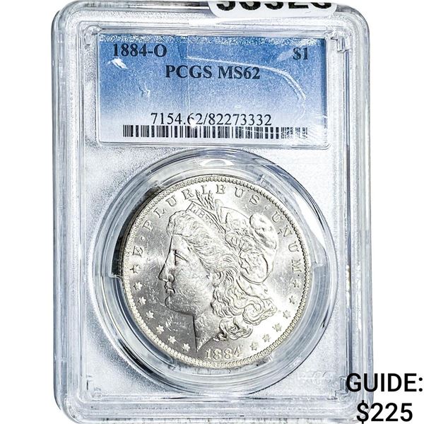 1884-O Morgan Silver Dollar PCGS MS62