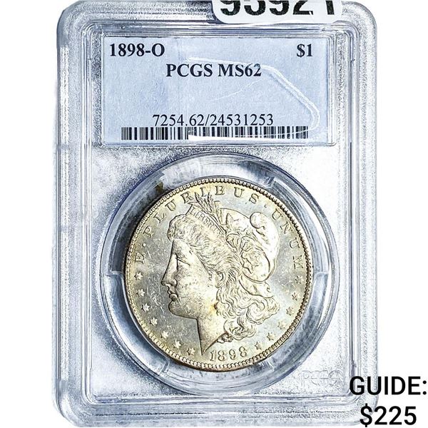 1898-O Morgan Silver Dollar PCGS MS62