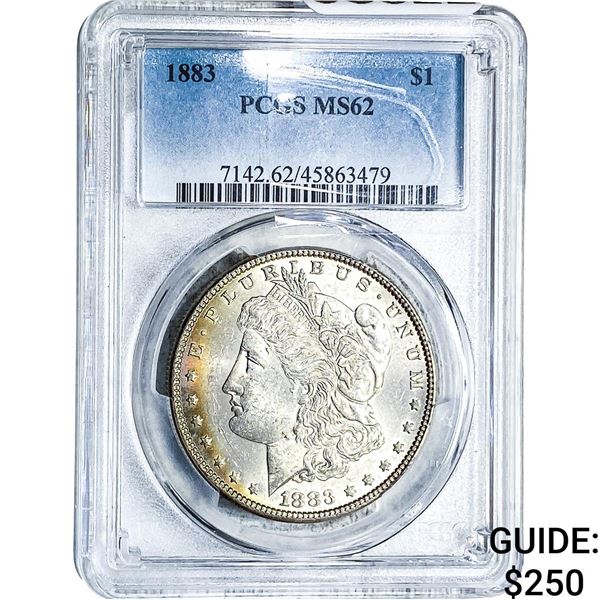 1883 Morgan Silver Dollar PCGS MS62