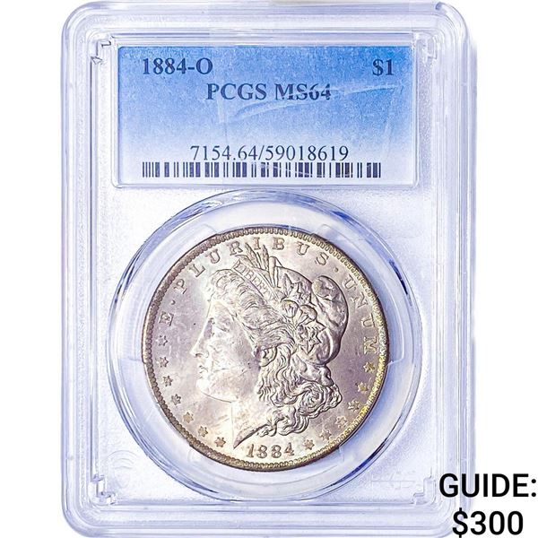 1884-O Morgan Silver Dollar PCGS MS64