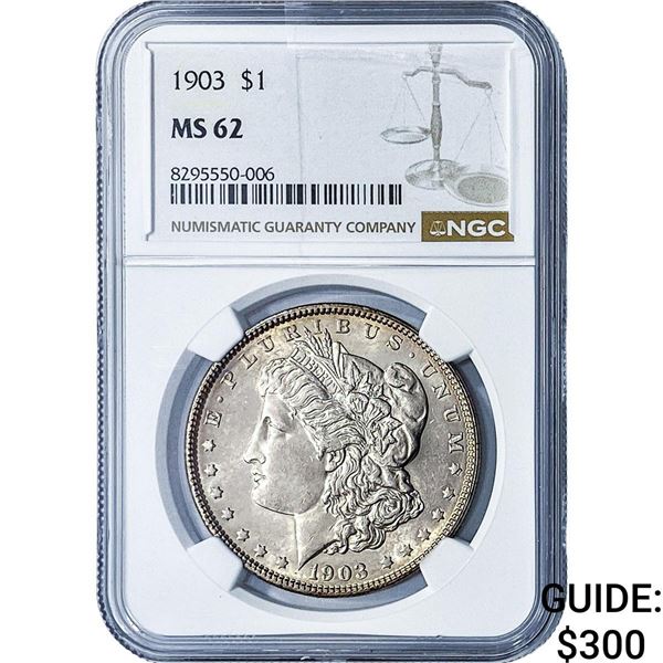 1903 Morgan Silver Dollar NGC MS62