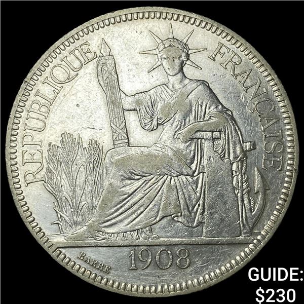 1908A French Indo-China .7813oz Silver Piastre