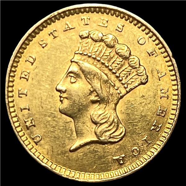 1856 Gold $1 Indian Princess Type 3 CLOSELY UNCIRCULATED